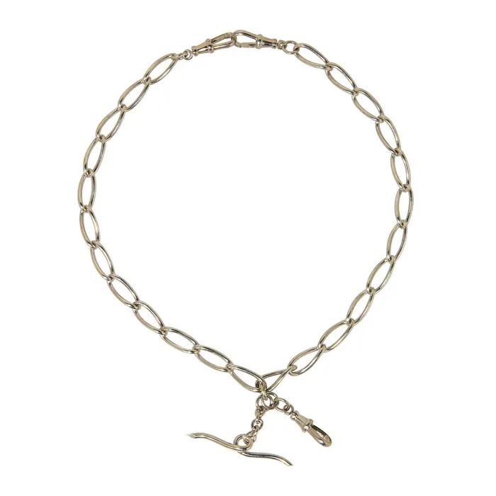 Rings Dudley VanDyke Dudley VanDyke Sterling Silver Oval Twist Double Albert Chain