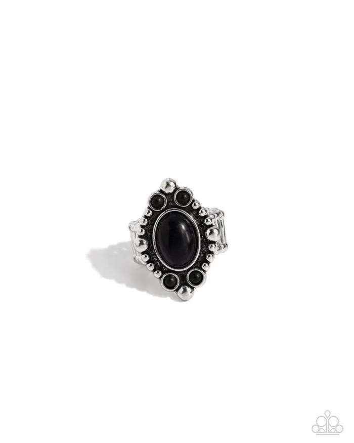 Rings Paparazzi Jewelry Paparazzi Ring Cactus Corral Black Rings Paparazzi Jewelry Paparazzi Ring Cactus Corral Black