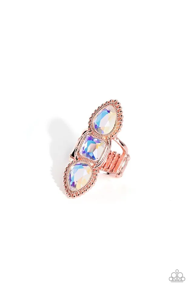 Rings Paparazzi Jewelry Paparazzi Ring Dazzling Direction Copper Rings Paparazzi Jewelry Paparazzi Ring Dazzling Direction Copper