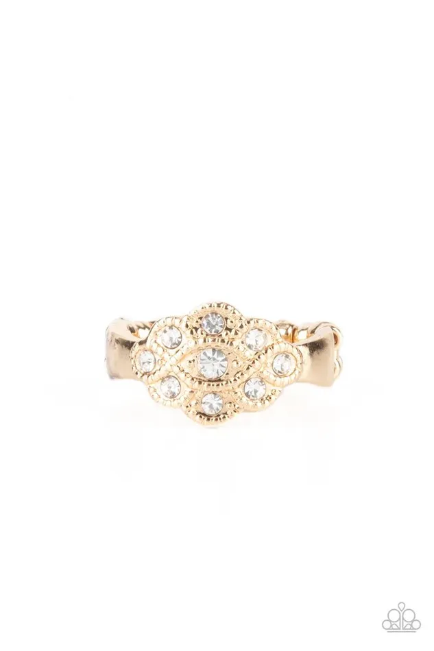 Rings Paparazzi Jewelry Paparazzi Ring Floral FrouFrou Gold Rings Paparazzi Jewelry Paparazzi Ring Floral FrouFrou Gold