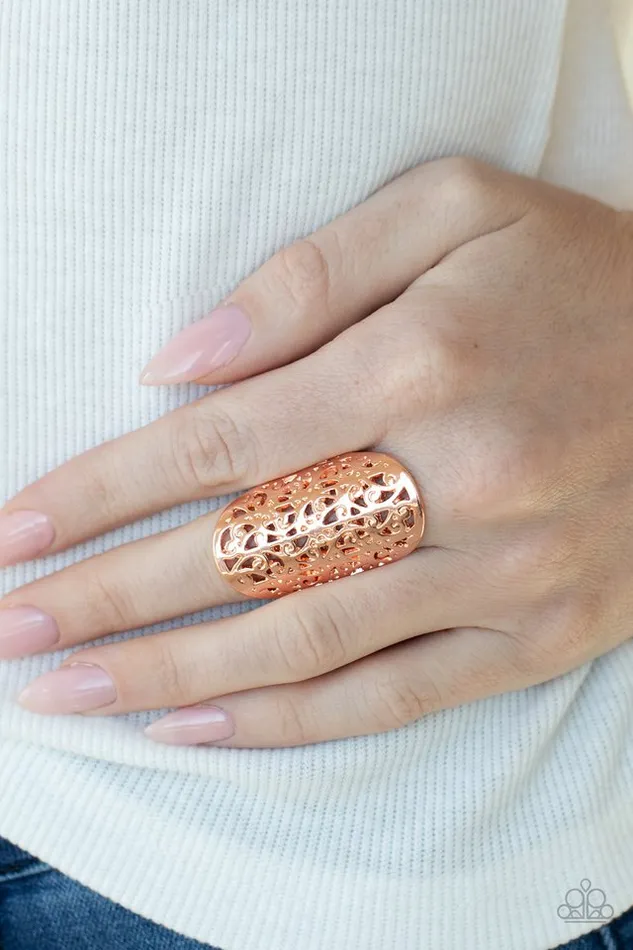 Rings Paparazzi Jewelry Paparazzi Ring Full Out Frill Copper