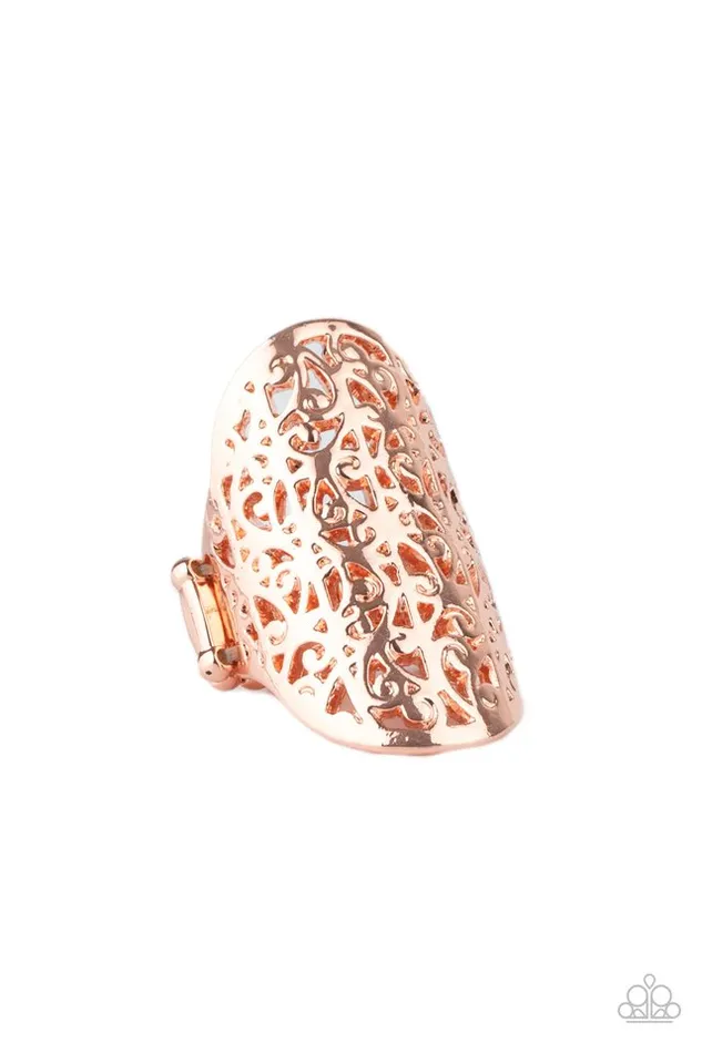 Rings Paparazzi Jewelry Paparazzi Ring Full Out Frill Copper Rings Paparazzi Jewelry Paparazzi Ring Full Out Frill Copper