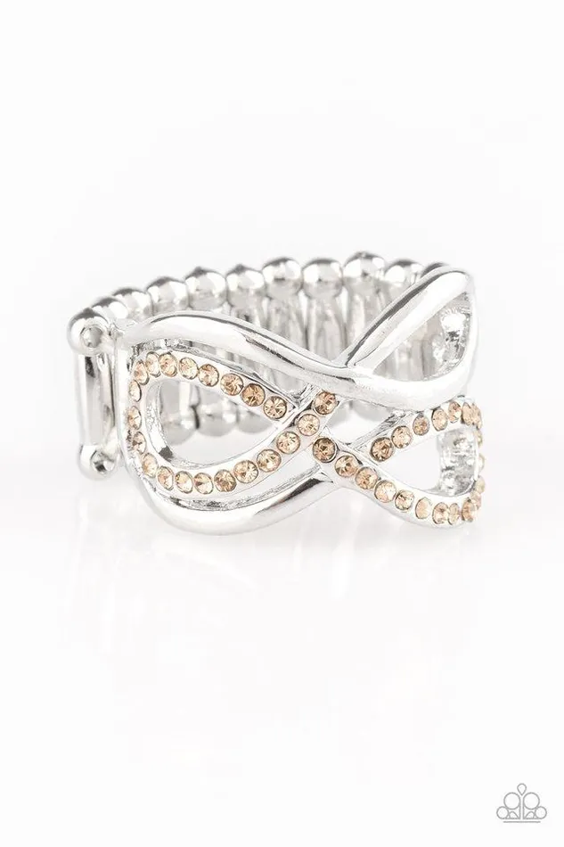 Rings Paparazzi Jewelry Paparazzi Ring Infinite Illumination Brown