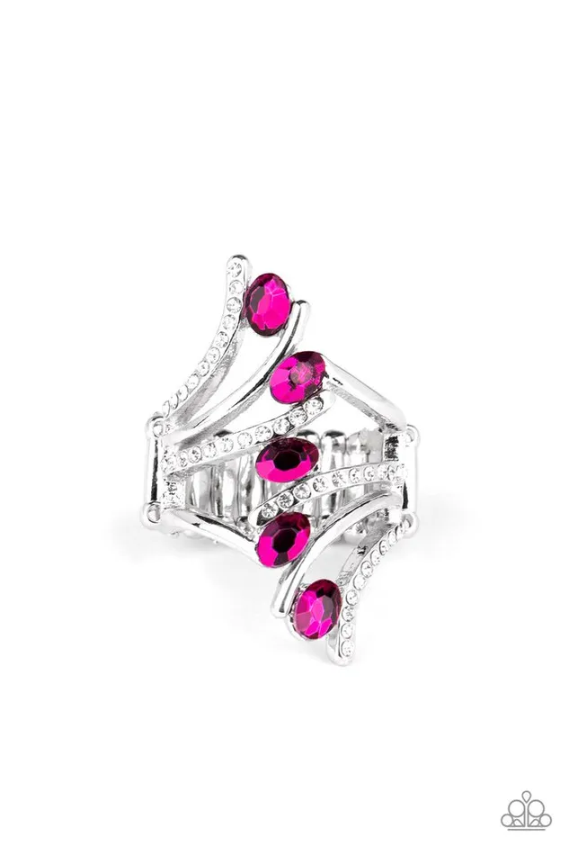 Rings Paparazzi Jewelry Paparazzi Ring Majestic Marvel Pink Rings Paparazzi Jewelry Paparazzi Ring Majestic Marvel Pink