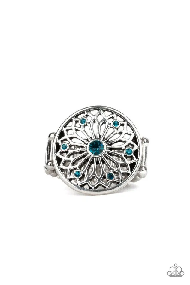 Rings Paparazzi Jewelry Paparazzi Ring Mandala Magnificence Blue