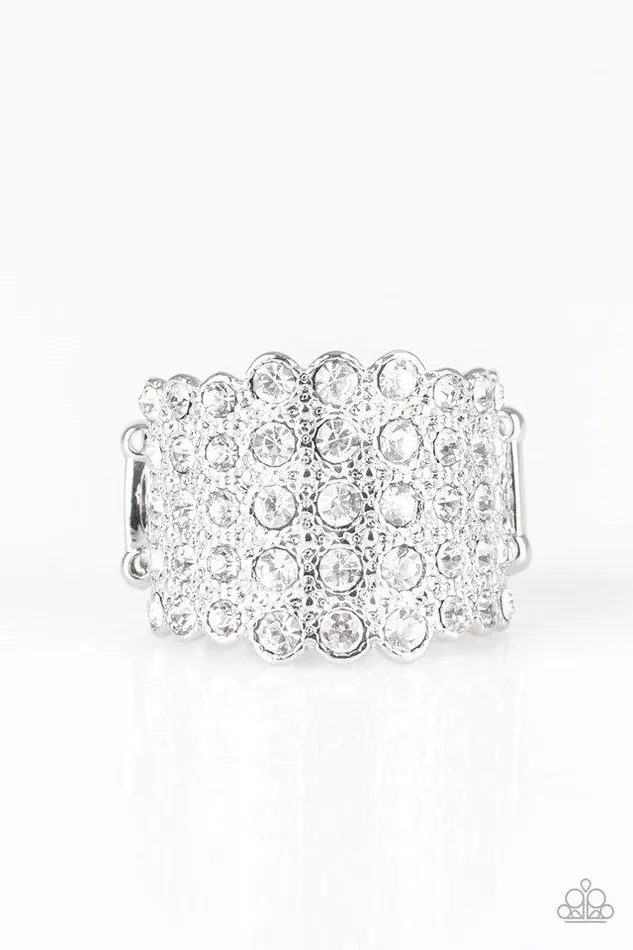 Rings Paparazzi Jewelry Paparazzi Ring Million Dollar Masquerade White