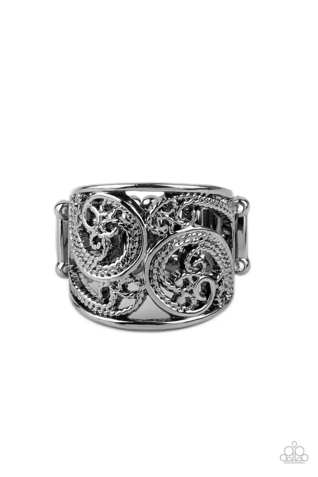 Rings Paparazzi Jewelry Paparazzi Ring Turning The Tides Black Rings Paparazzi Jewelry Paparazzi Ring Turning The Tides Black
