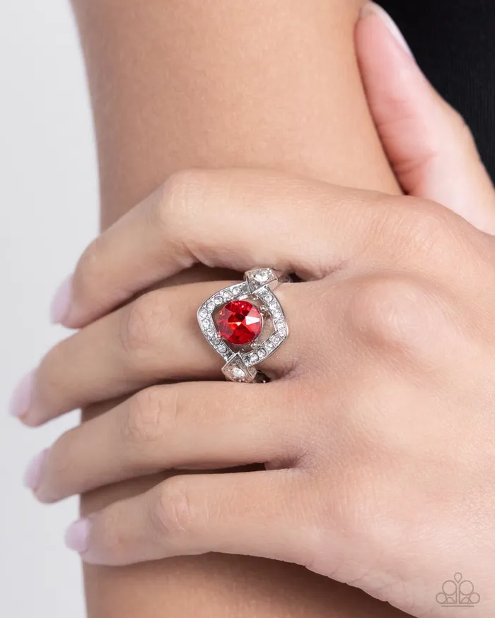Rings Paparazzi Jewelry Paparazzi Ring Undefeated Dazzle Red