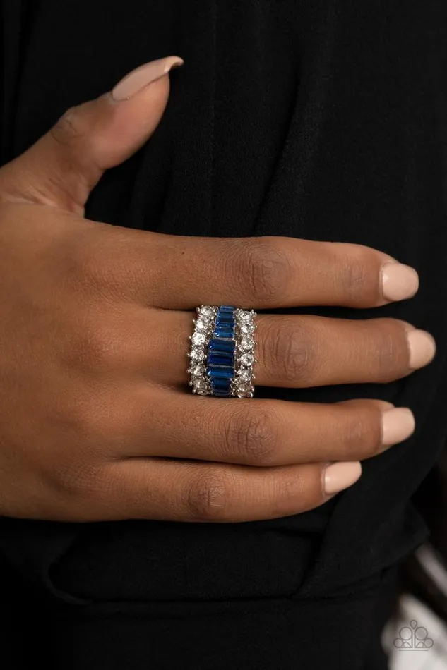 Rings Paparazzi Ring CACHE Value Blue Paparazzi Jewelry