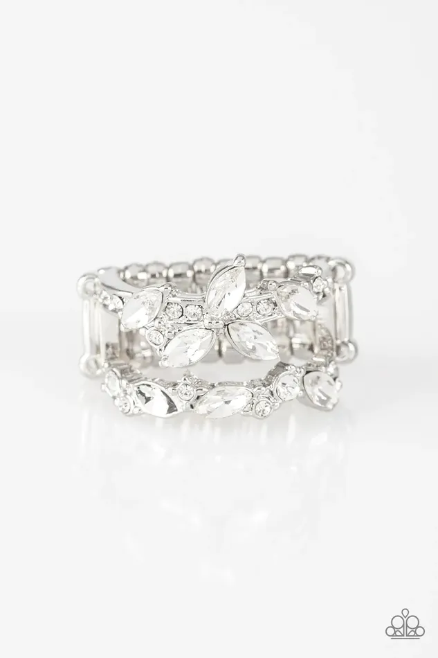Rings Paparazzi Ring Cosmo Collection White Paparazzi Jewelry