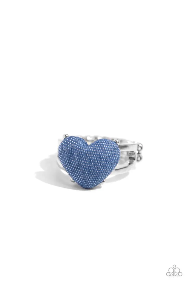Rings Paparazzi Ring Denim Daydream Blue Paparazzi Jewelry Rings Paparazzi Ring Denim Daydream Blue Paparazzi Jewelry