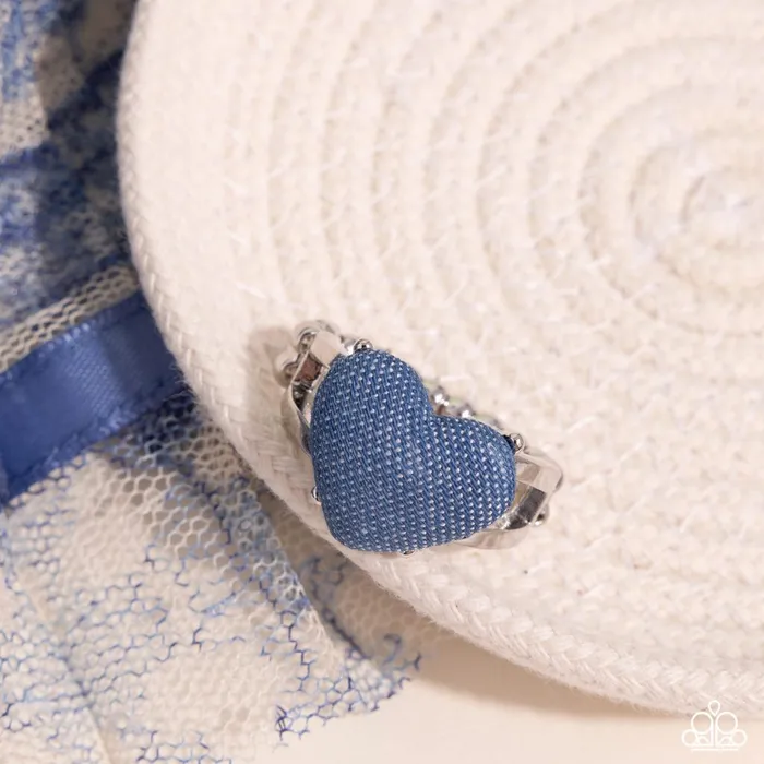 Rings Paparazzi Ring Denim Daydream Blue Paparazzi Jewelry Rings Paparazzi Ring Denim Daydream Blue Paparazzi Jewelry