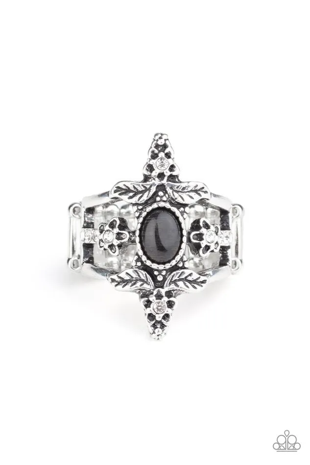 Rings Paparazzi Ring Fleur de Fancy Black Paparazzi Jewelry Rings Paparazzi Ring Fleur de Fancy Black Paparazzi Jewelry