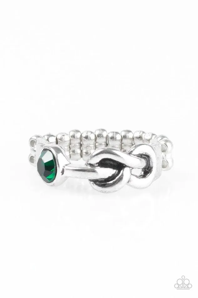 Rings Paparazzi Ring Infinite POSHibilities Green Paparazzi Jewelry