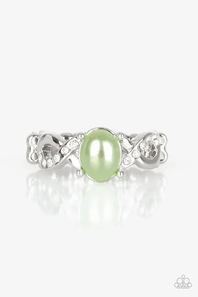Rings Paparazzi Ring Limitless Luminosity Green Paparazzi Jewelry