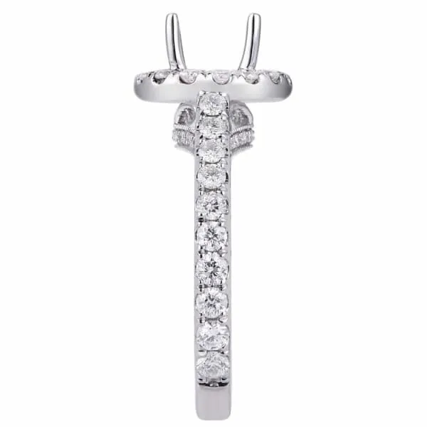 Rings Romantic delicate design halo setting 18k white gold ring with 135ct diamonds KR11420XD100A Diamond Source NYC Rings Romantic delicate design halo setting 18k white gold ring with 135ct diamonds KR11420XD100A Diamond Source NYC