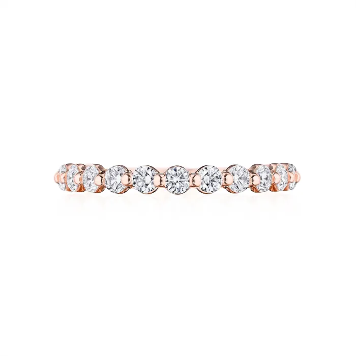Rings Tacori Sculpted Crescent 18K Rose Gold Diamond Band Tacori