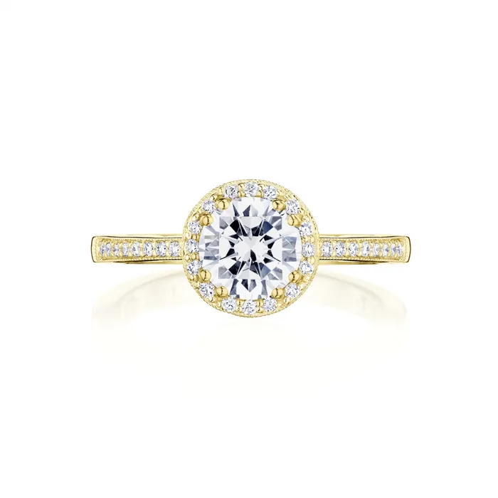Rings Tacori Tacori Coastal Crescent 14K Yellow Gold Round Diamond Ring