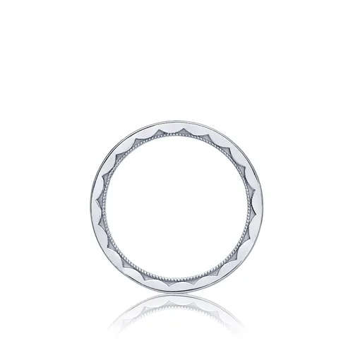 Rings Tacori Tacori Sculpted Crescent 18K White Gold Flat Wedding Band 15mm
