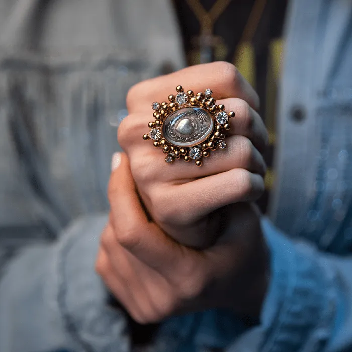Rings Virgins Saints Angels Oval Cloister Sacred Heart Ring Rings Virgins Saints Angels Oval Cloister Sacred Heart Ring