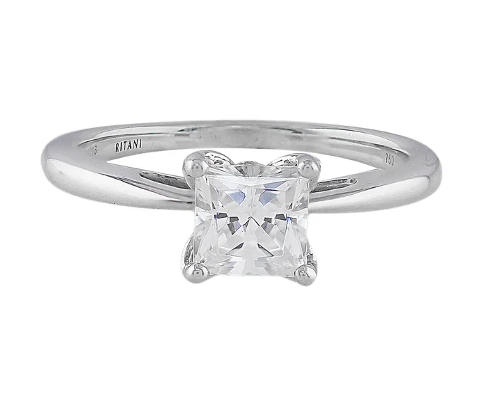 Ritani Rings Ritani 18k White Gold Diamond Solitaire Ring