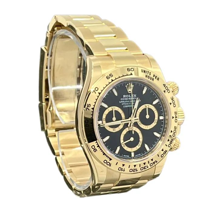 Rolex Bracelets Rolex Cosmograph Daytona 40mm Ref 126508 Black Index Dial 18K Yellow Gold Oyster Bracelet Mens Watch