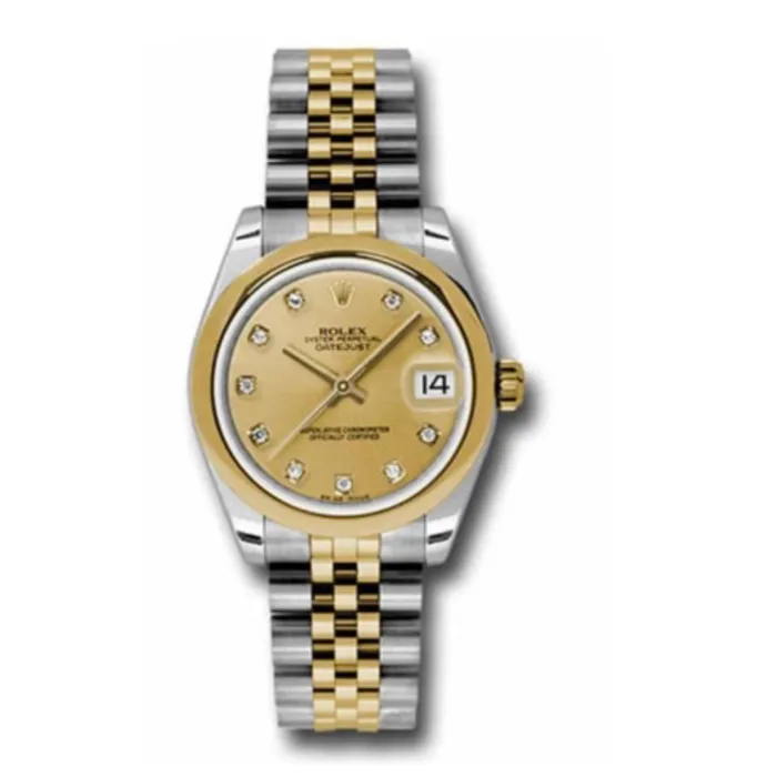 Rolex Datejust 31mm Ref 178243 chdj Champagne Diamond Dial Two Tone Stainless Steel 18K Yellow Gold Jubilee Bracelet Womens Watch Rolex Bracelets Rolex Datejust 31mm Ref 178243 chdj Champagne Diamond Dial Two Tone Stainless Steel 18K Yellow Gold Jubilee Bracelet Womens Watch Rolex Bracelets