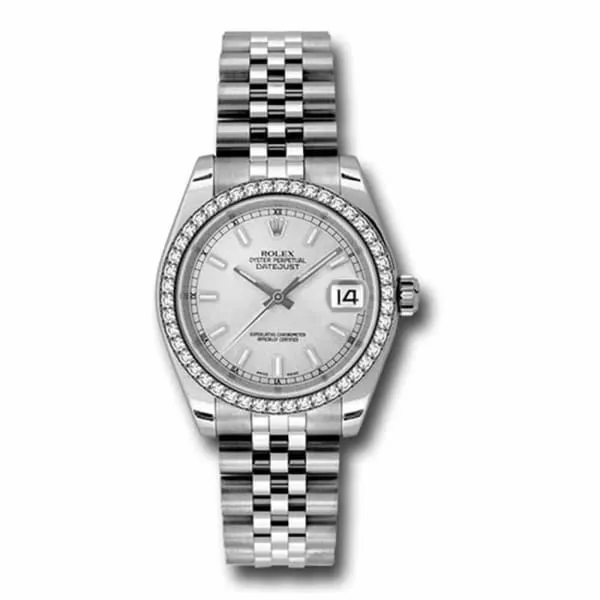 Rolex Datejust 31mm Ref 1783840051 Silver Dial Diamond Bezel Stainless Steel Jubilee Bracelet Womens Watch Rolex Bracelets Rolex Datejust 31mm Ref 1783840051 Silver Dial Diamond Bezel Stainless Steel Jubilee Bracelet Womens Watch Rolex Bracelets