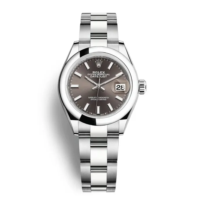 Rolex LadyDatejust 28mm Ref 2791600010 Grey Stick Dial Stainless Steel Oyster Bracelet Womens Watch Rolex Bracelets Rolex LadyDatejust 28mm Ref 2791600010 Grey Stick Dial Stainless Steel Oyster Bracelet Womens Watch Rolex Bracelets