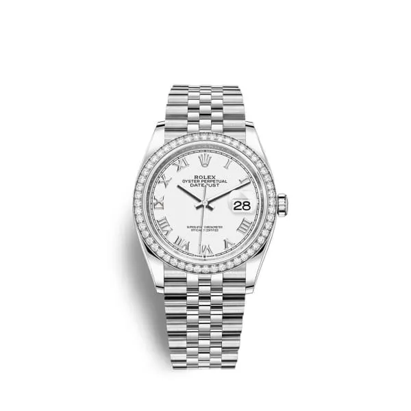 Rolex Rolex Datejust 36mm Ref 126284rbr0017 White Roman Dial Diamond Bezel Stainless Steel Jubilee Bracelet Watch Bracelets Rolex Rolex Datejust 36mm Ref 126284rbr0017 White Roman Dial Diamond Bezel Stainless Steel Jubilee Bracelet Watch Bracelets