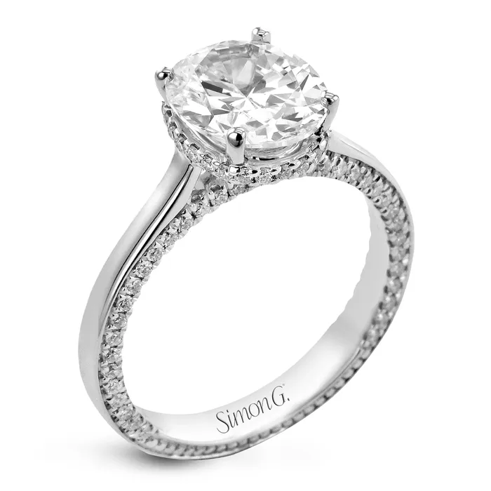 Simon G Simon G 18K White Gold Diamond Semimount Ring Rings
