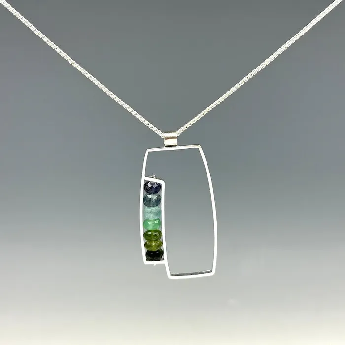 Split Rectangle Necklace ASHKA DYMEL Necklaces