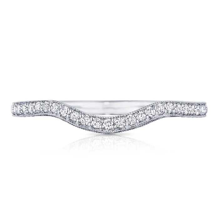 Tacori Rings Tacori Classic Crescent 18K White Gold Curved Diamond Band