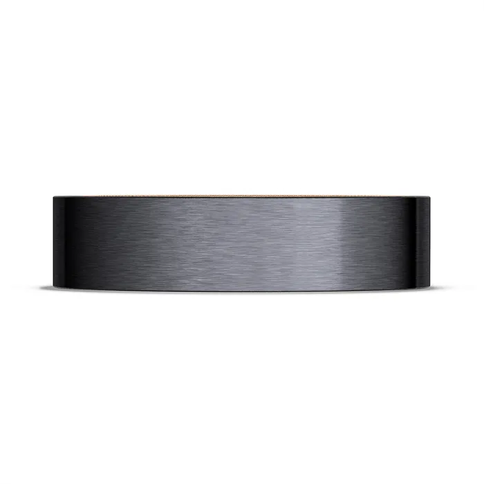 Tacori Tacori Black Titanium18K Rose Gold 6mm Matte Band Rings