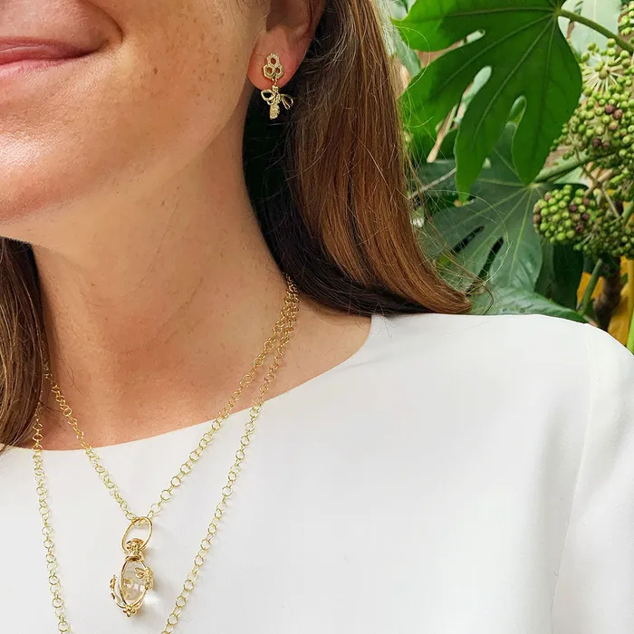 Temple St Clair Temple St Clair Bee Drop Earrings Earrings