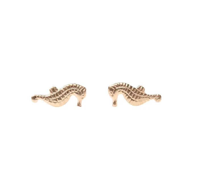TheRoseGypsy Gold Seahorse Studs PreStyled Sets