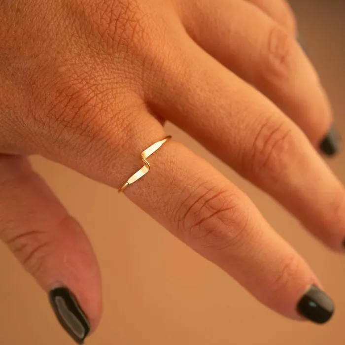 TheRoseGypsy Rings Gold Filled Barrel Wave Ring