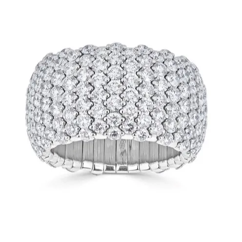 Zydo Rings Zydo 18K White Gold Wide Stretch Diamond Ring